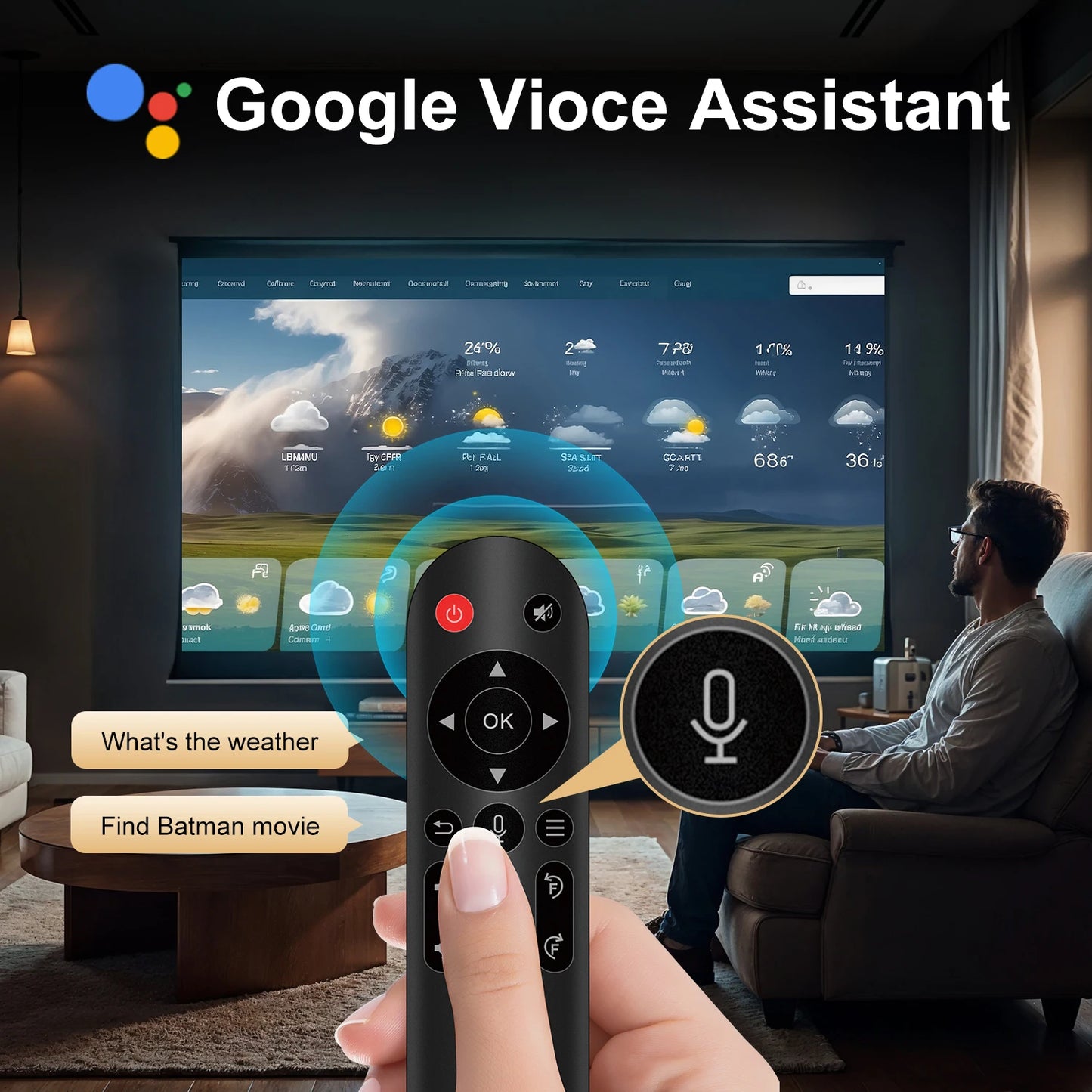 Mini Projector Auto Focus 4K 1080p with Android 11