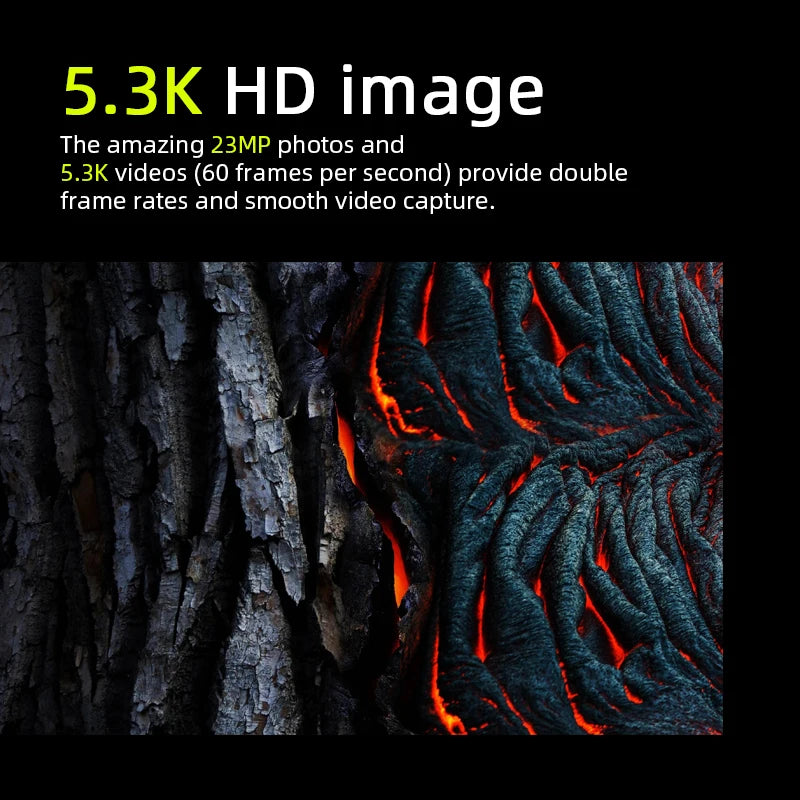 Waterproof 5.3K Sports Camera 128GB