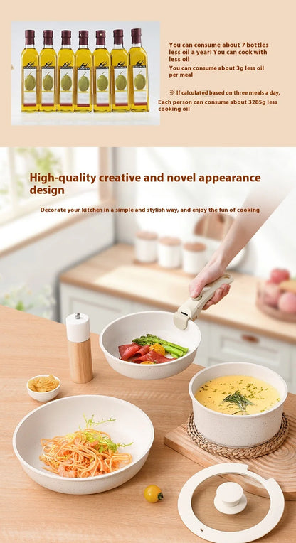 12 Piece Non-Stick Cookware Set with Removable Handle