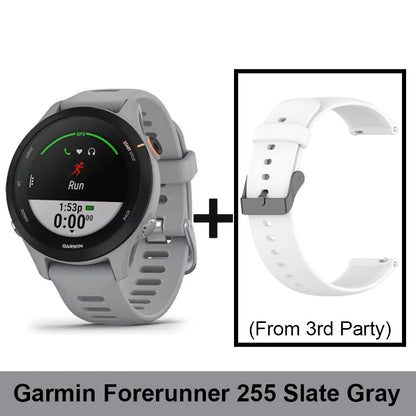 Garmin Forerunner 255 Smart Fitness Watch Gray White 1.3" Color Screen
