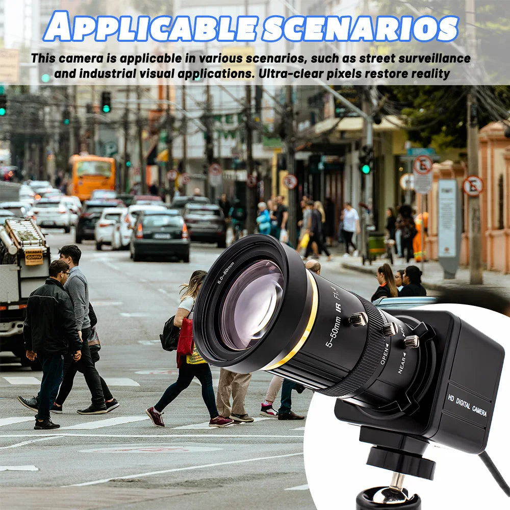 8MP IP Security Camera 10X Zoom 5-50mm PoE