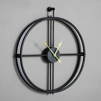Decorative Wall Clock European Style Black Gold Needle 60cm