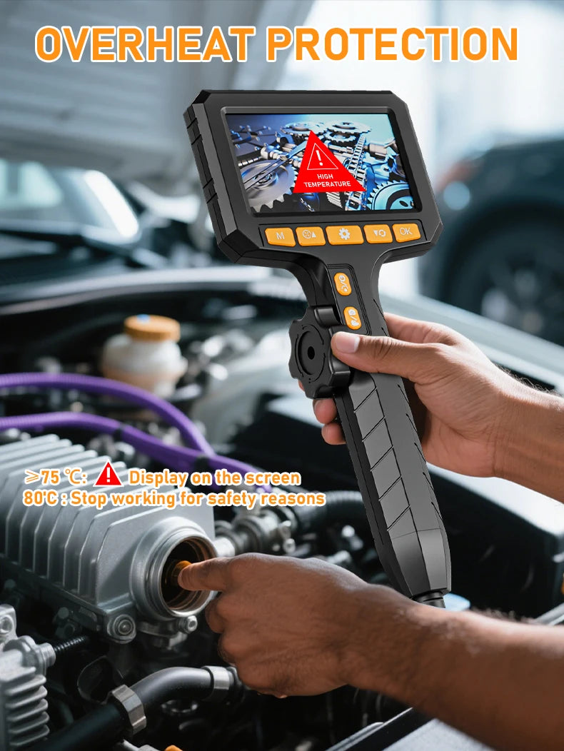 Two-Way Rotary Borescope 4.3 Inch Screen 6.2mm Probe