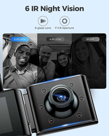Smart 3-Channel Dash Camera Night Vision