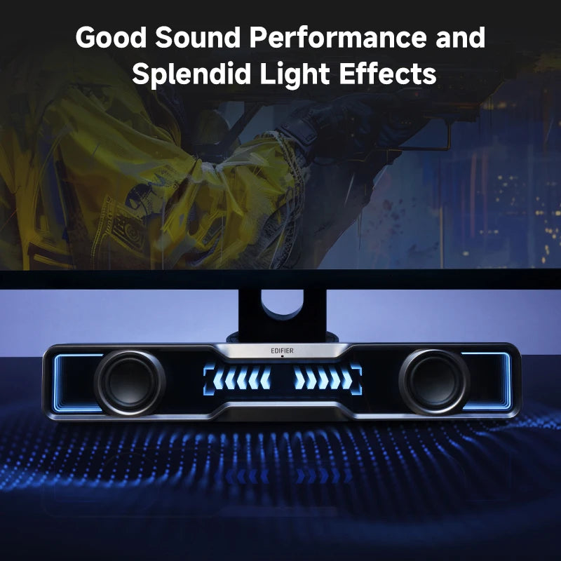 White Mini Computer Speakers Soundbar USB Bluetooth 5.4