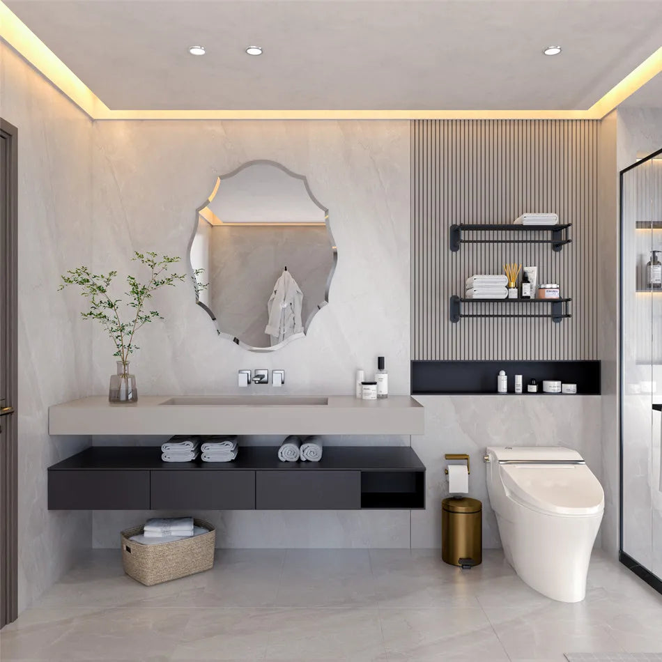 Modern Beveled Edge Wall Mirror for Living Spaces