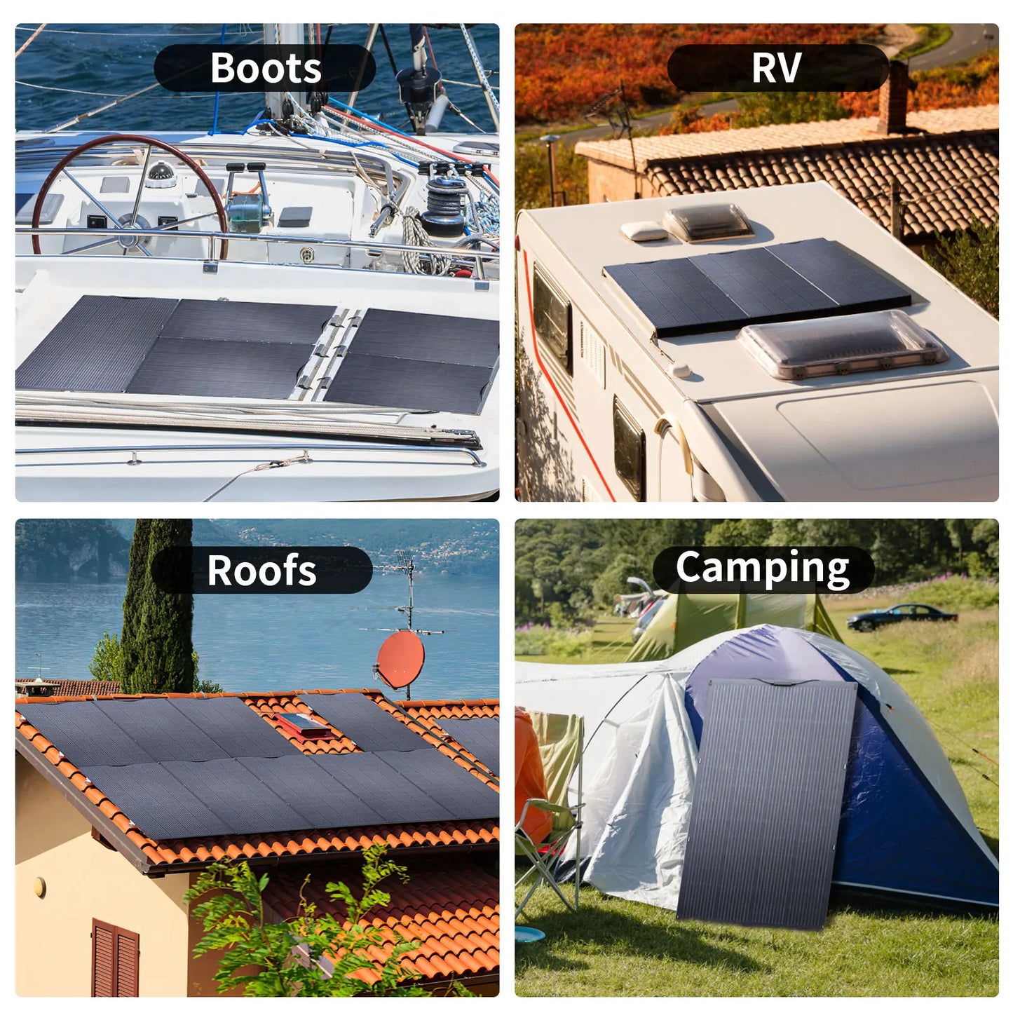 100W Flexible Solar Panel IP68 Off-Grid Charger