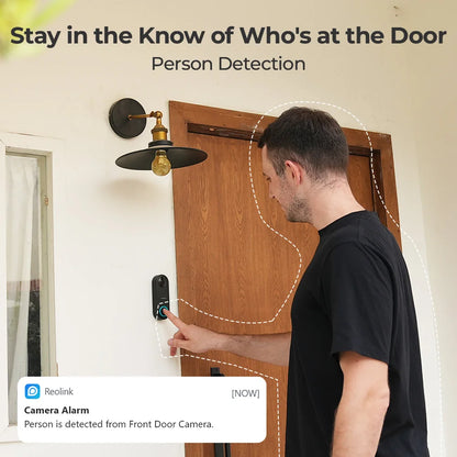 2K Smart Video Doorbell with Chime and Motion Alerts