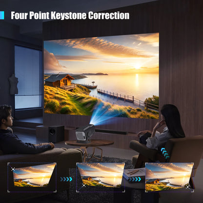 Smart 1080P Portable Projector with WiFi and Bluetooth