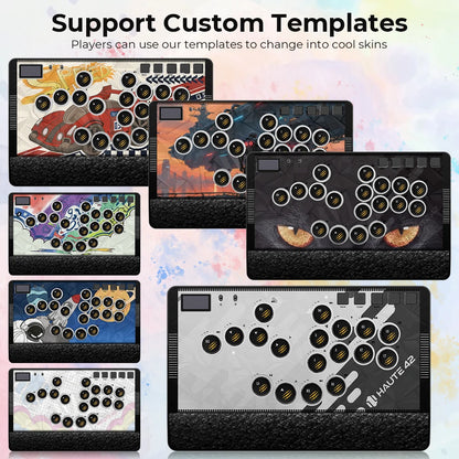 White All-Button Hitbox Fight Stick for PC PS4 PS5