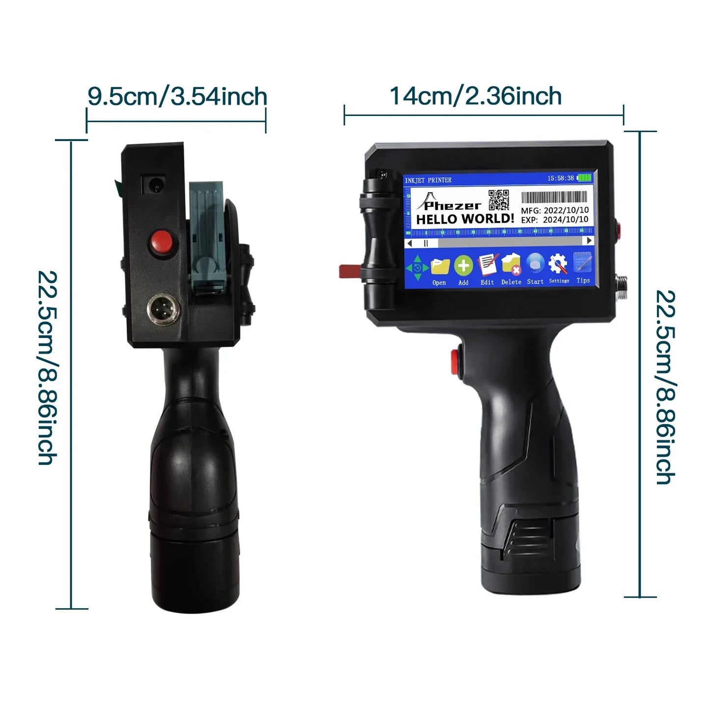 Portable P15 Inkjet Printer for QR Codes