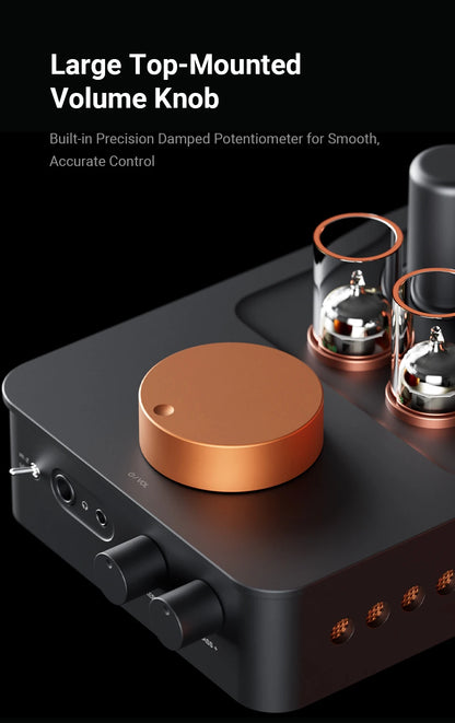 Portable Tube Headphone Amplifier Class A Preamp color Orange