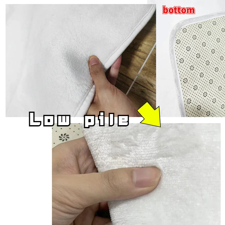 Soft Vintage Flannel Living Room Mat