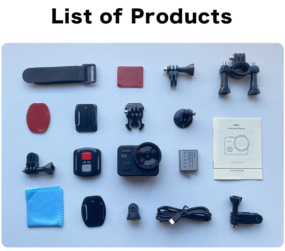 5K Action Camera V10 128GB 4K Waterproof Touchscreen
