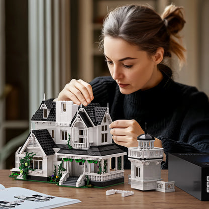 Vintage Architecture Building Blocks Medieval Cottage DIY Construction Kit