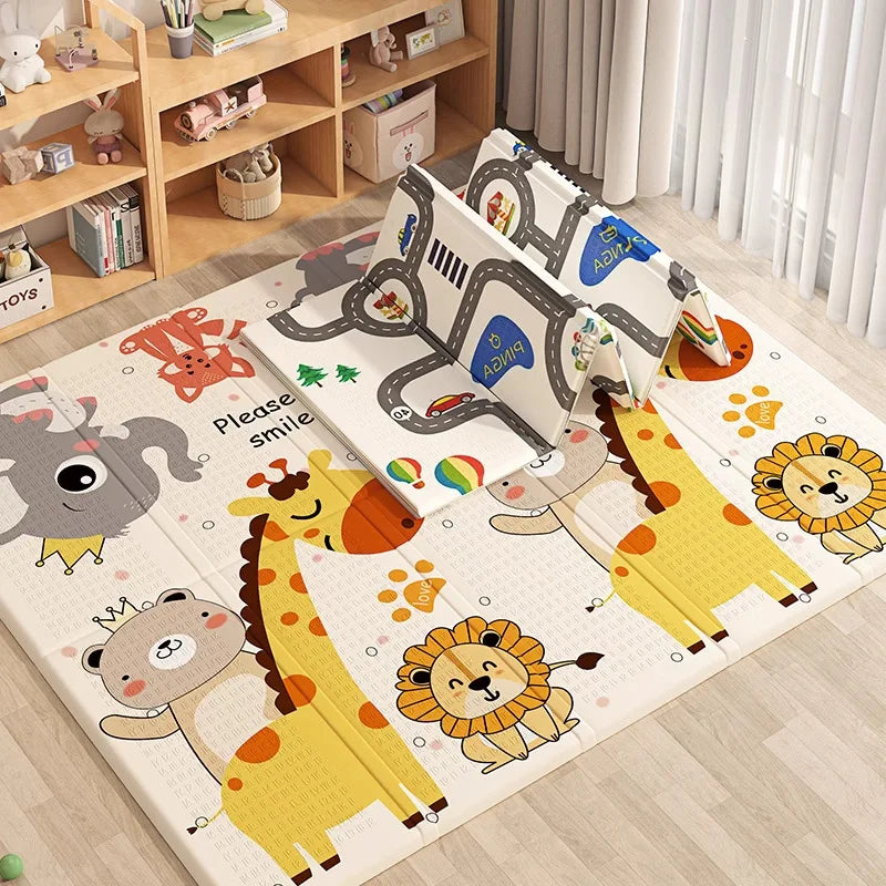 Portable Baby Play Mat Foldable Double-Sided Foam