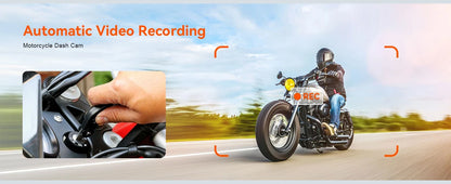 2K Motorcycle Dash Cam Front & Rear Wi-Fi GPS 128GB
