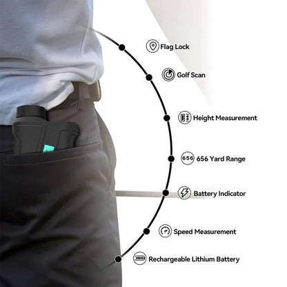 600m Golf Laser Rangefinder with Vibration Function