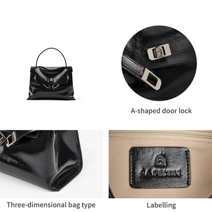 Black Large Capacity Shoulder Tote