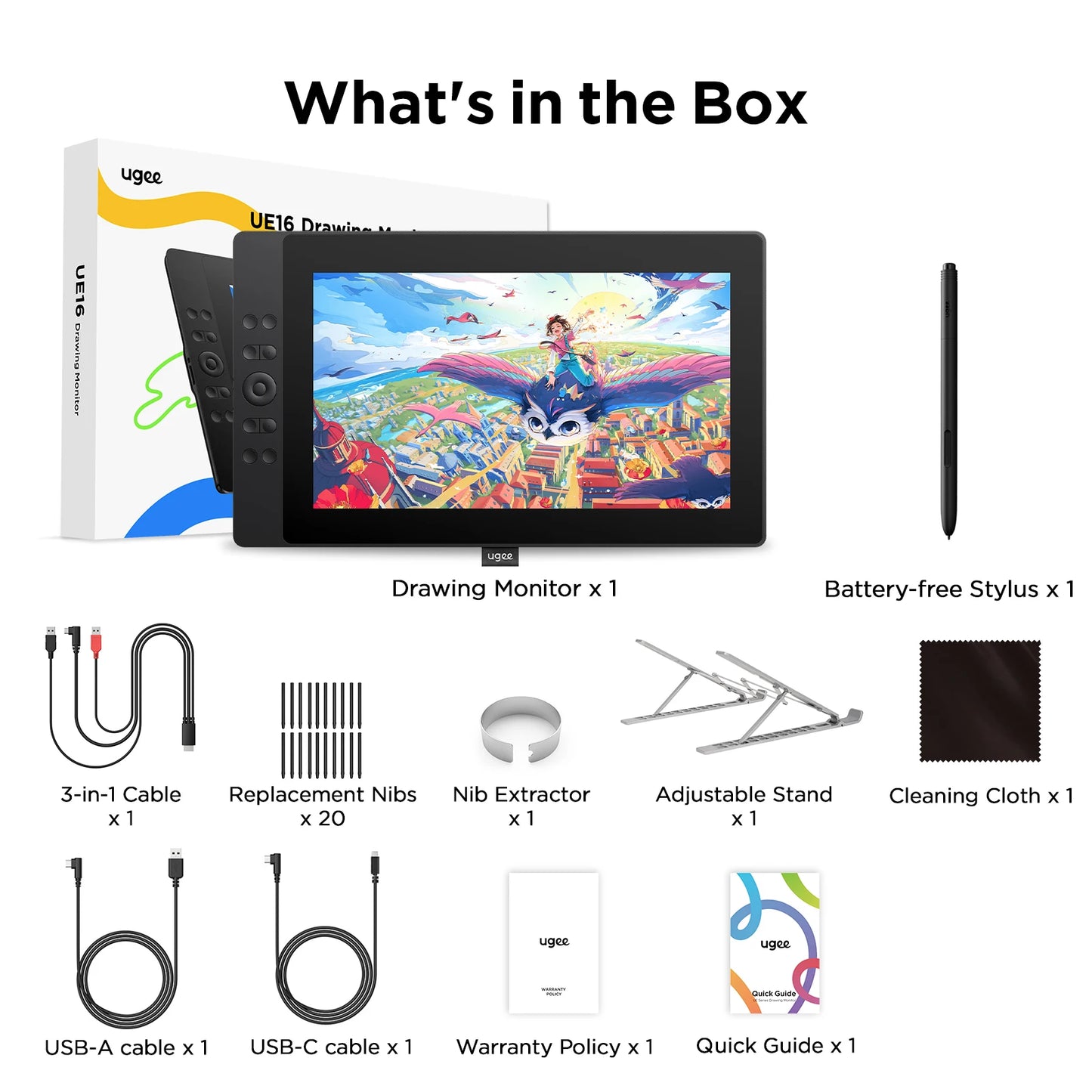 15.4 Inch Drawing Tablet Monitor with 16K Pressure