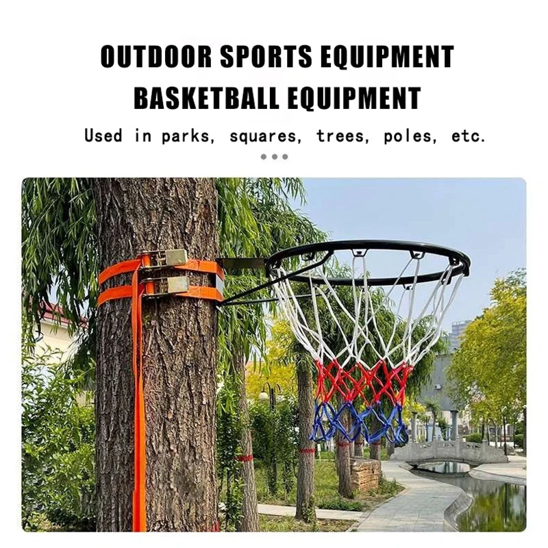 45cm Indoor Outdoor Basketball Hoop with Net Orange