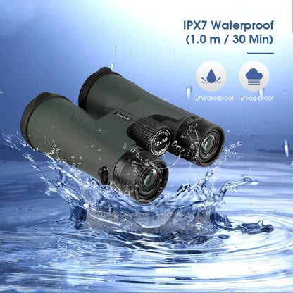 Professional 12x50 Binoculars IPX7 Waterproof for Camping & Stargazing