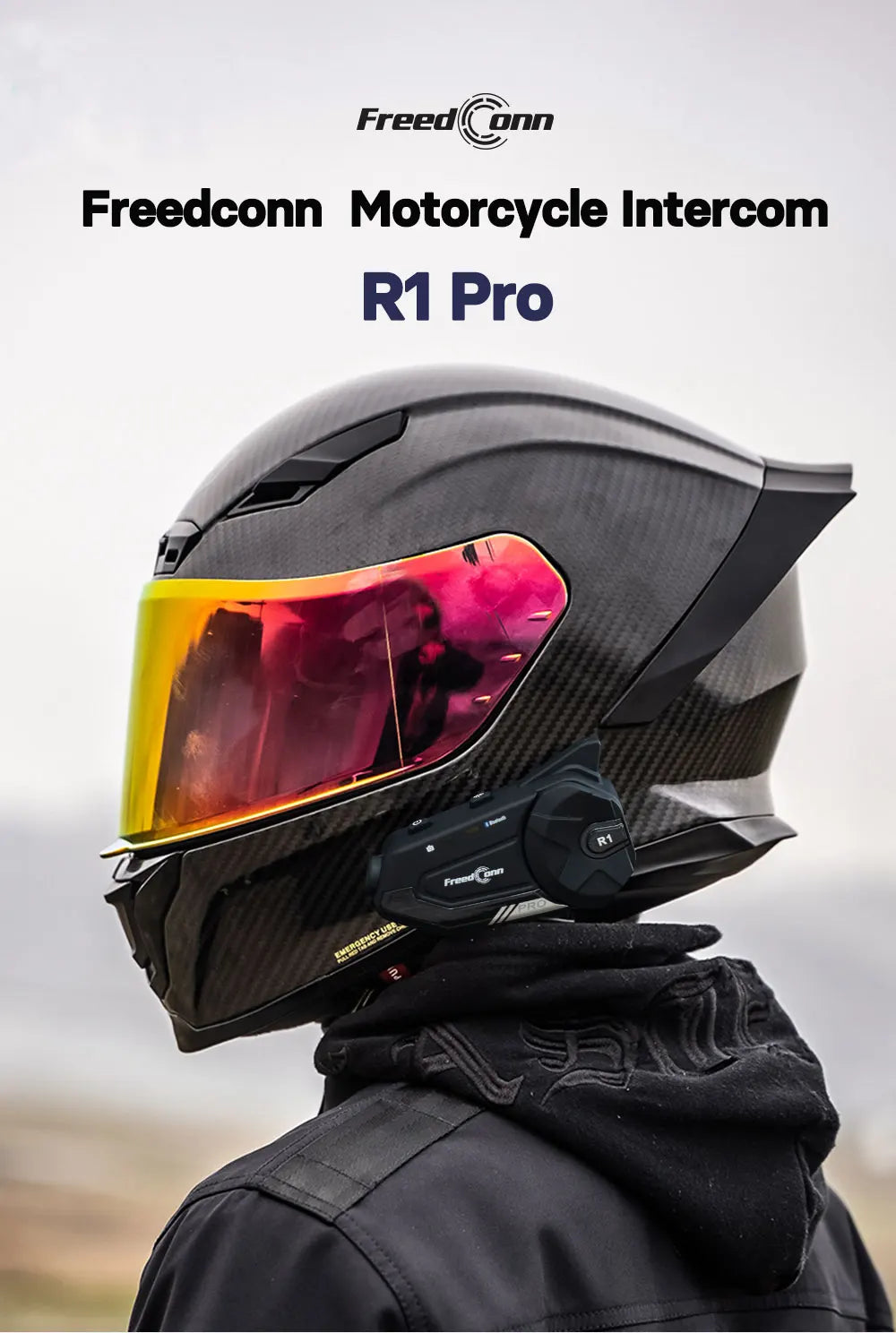 Waterproof Motorbike Intercom with Integrated Dash Cam
