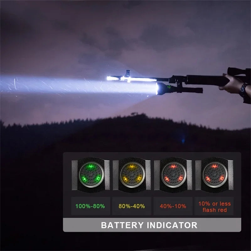 Complete Hunting Flashlight Kit with Rechargeable LED Torch