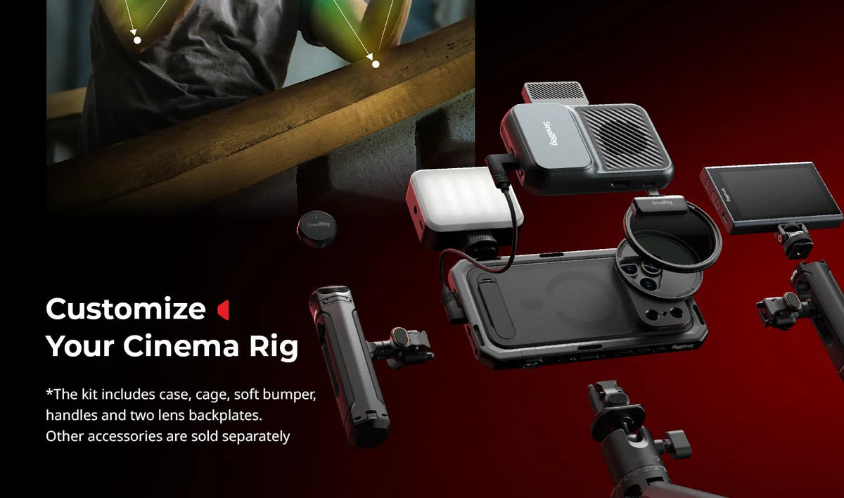 Dual Handheld Mobile Rig Kit for iPhone 17 Pro Stable Footage