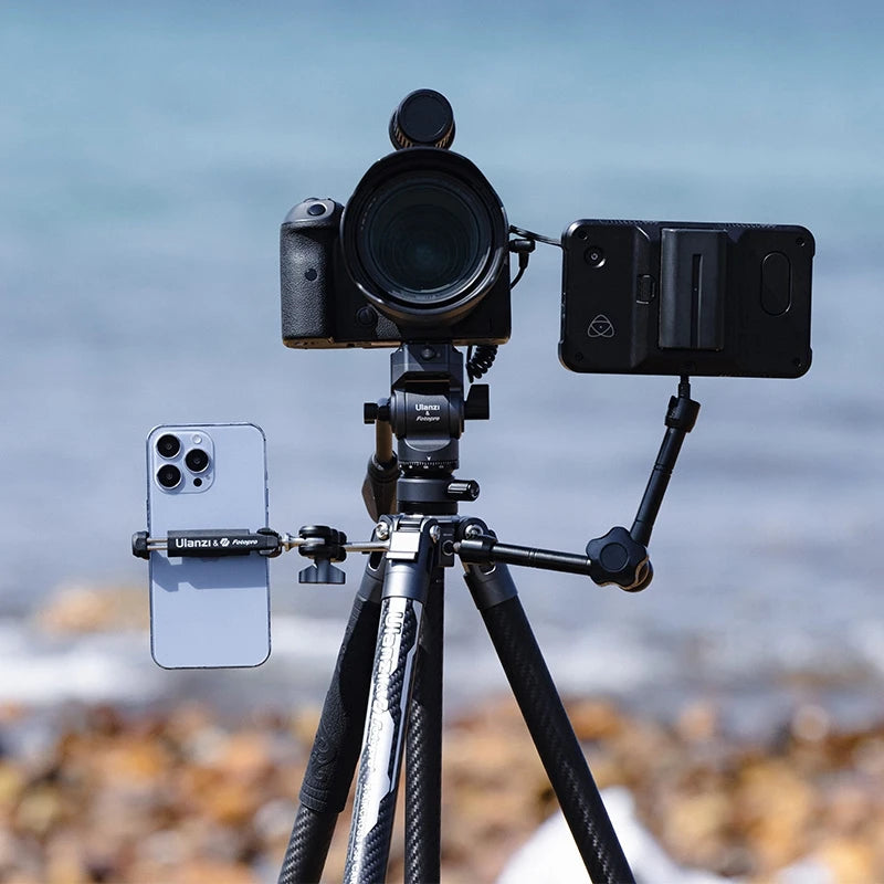 Lightweight Travel Tripod Carbon Fiber Quick Release Plate