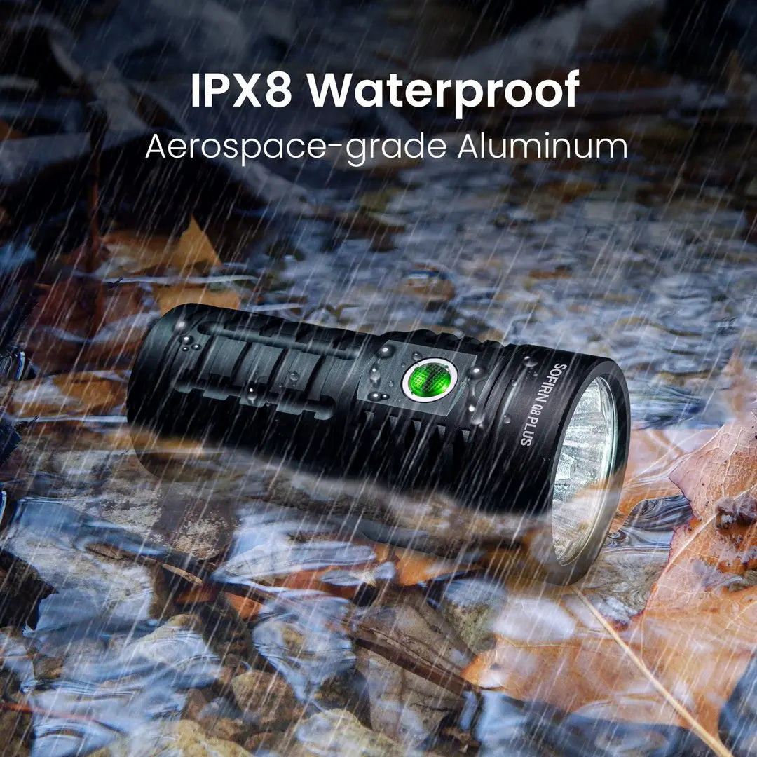 16000lm Rechargeable LED Flashlight USB-C 5000K-5300K