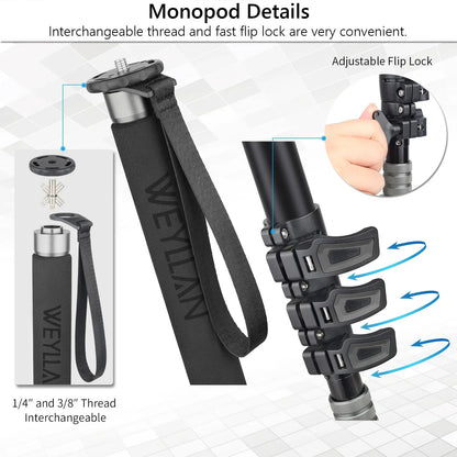 Portable Camera Monopod Mini Tripod Stand for DSLR
