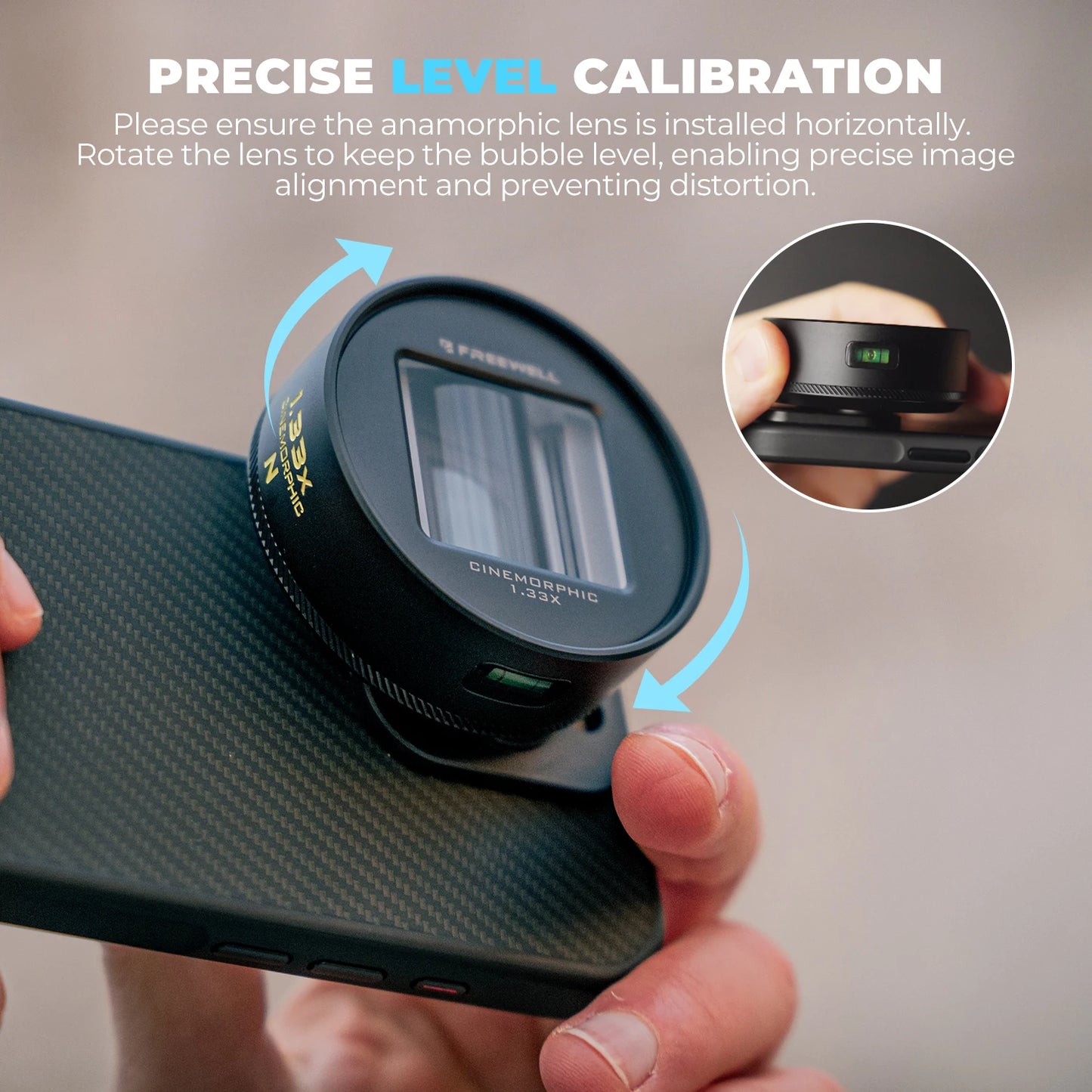 1.33X Anamorphic Phone Lens 17mm Mount Night Video