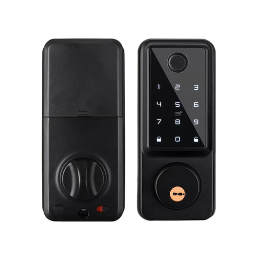 Portable Black Digital Deadbolt Lock with App Control