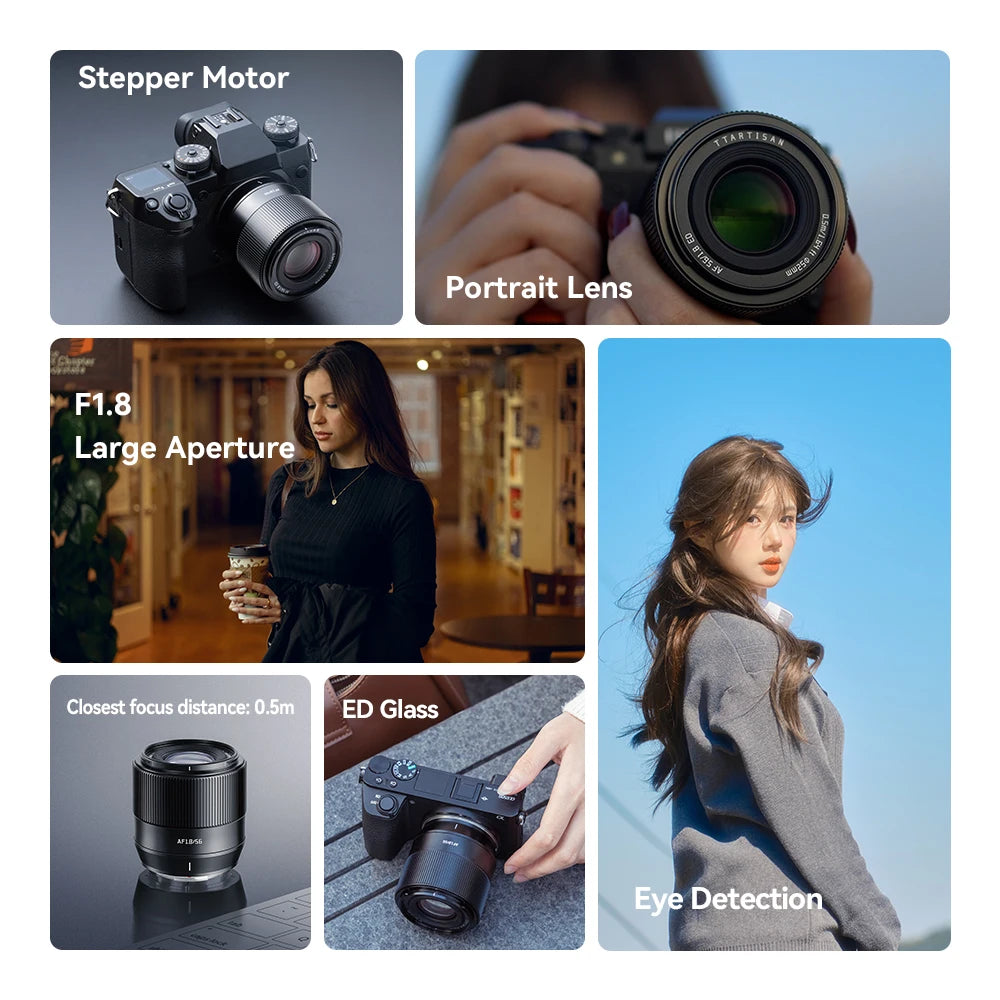 56mm F1.8 AF APS-C Large Aperture Camera Lens