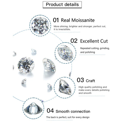 4mm Moissanite Silver Bangle 16cm Elegant Bracelet