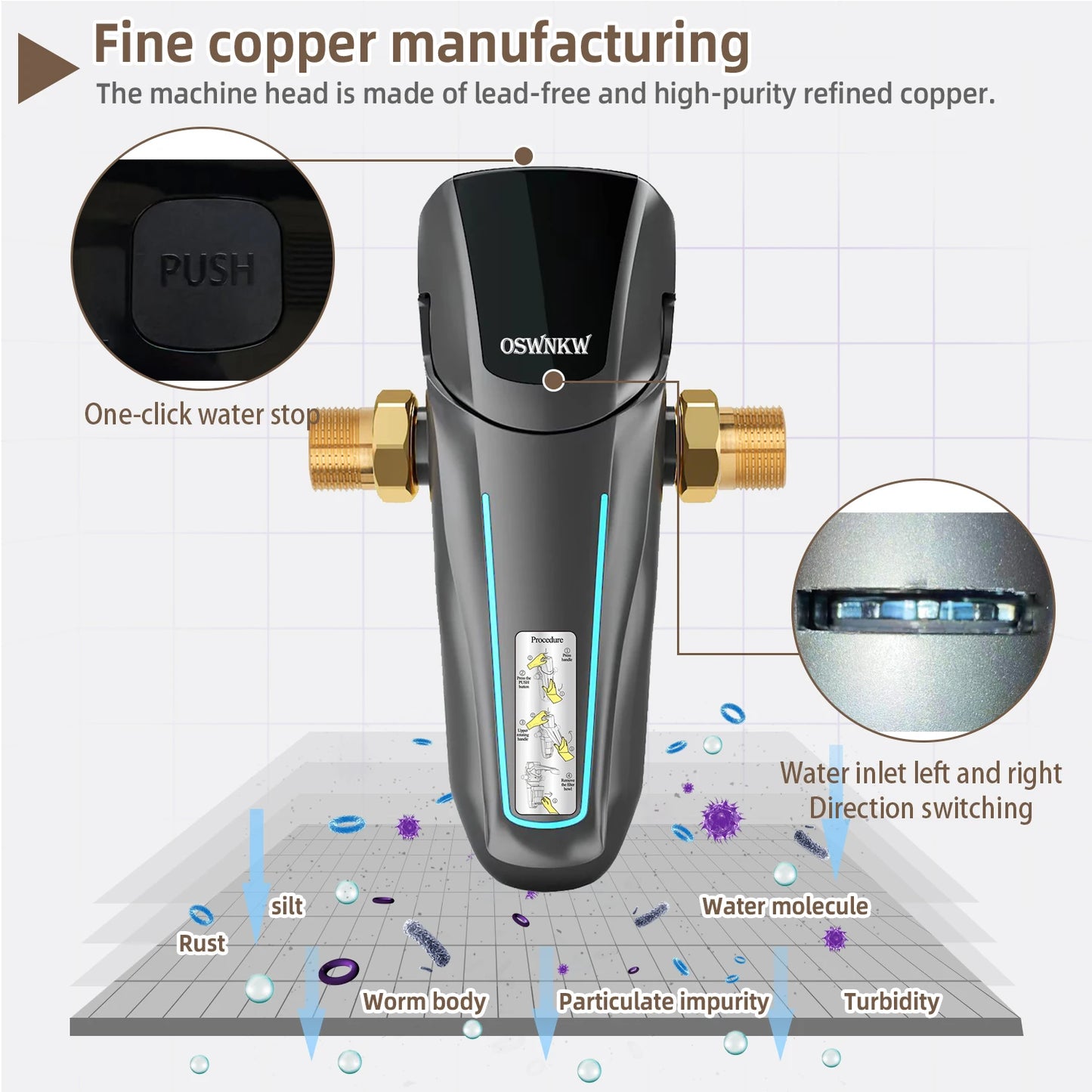 DN15 Whole House Sediment Water Filter 40 Micron