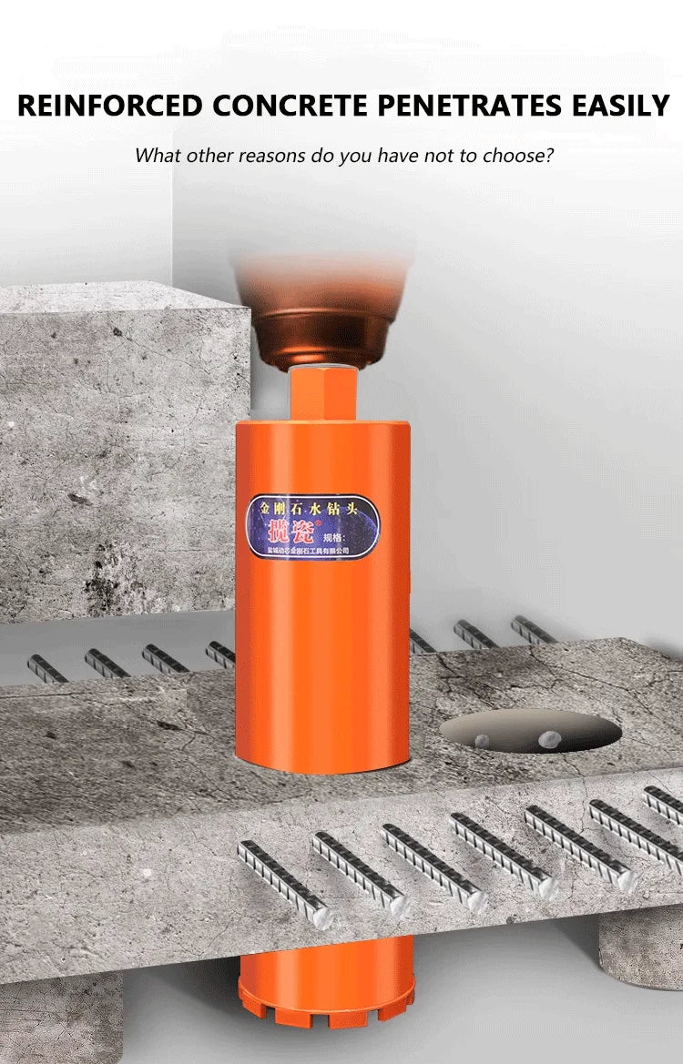 Welded Diamond Core Drill Bit for Reinforced Concrete Drilling