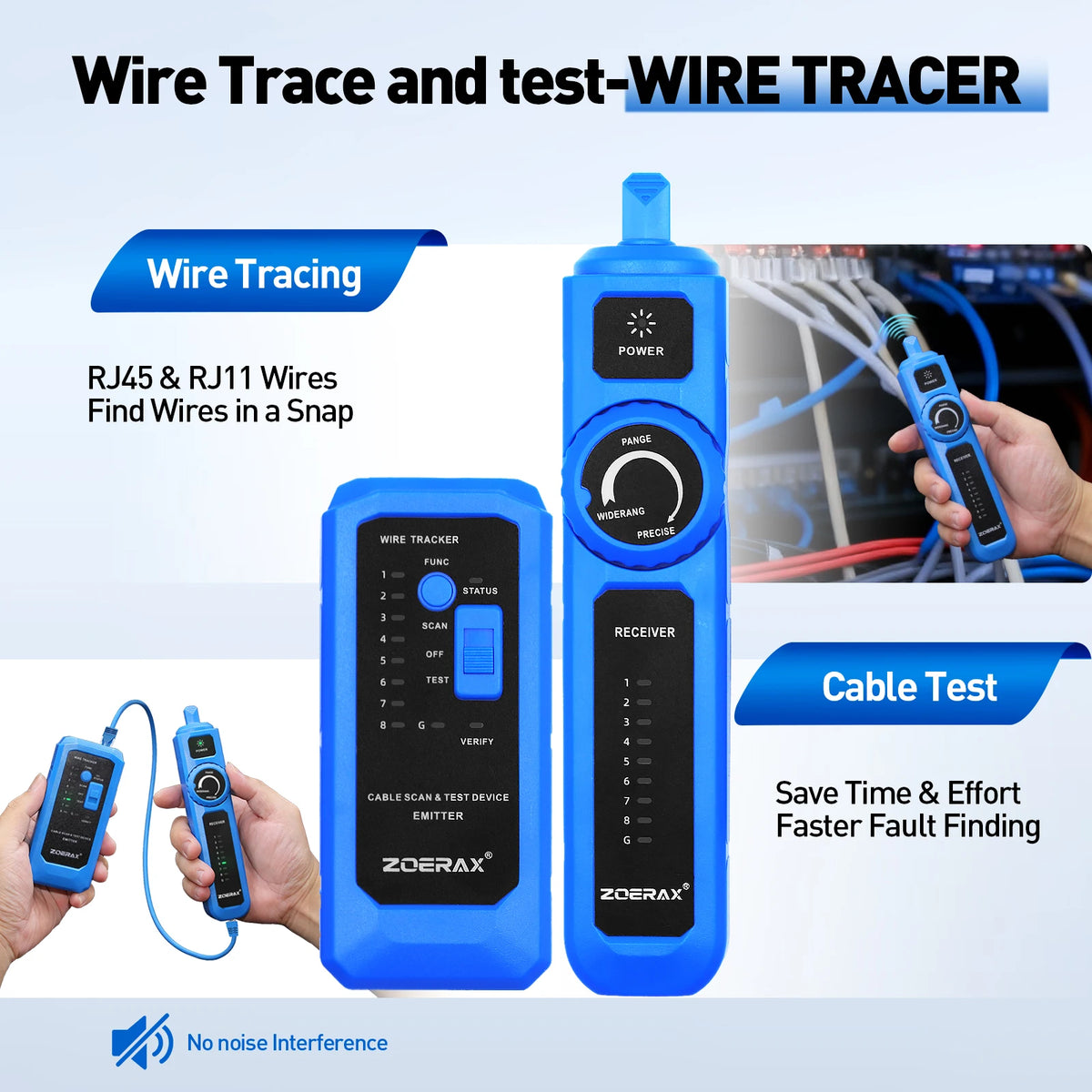9-in-1 RJ45 Crimping Tool Kit with Network Cable Tester
