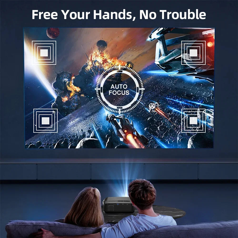 4K Smart Full HD Home Cinema Projector Black
