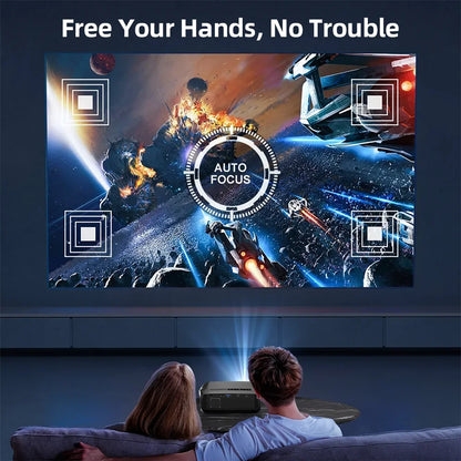 4K Smart Full HD Home Cinema Projector Black
