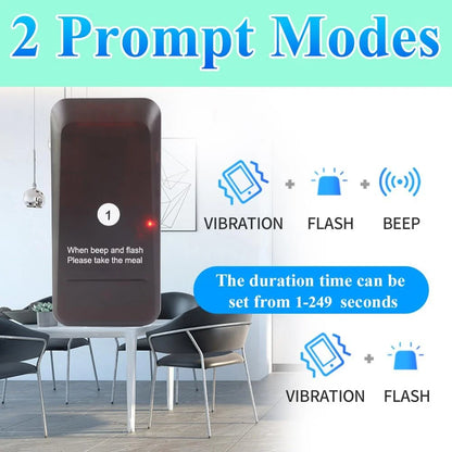 Wireless Restaurant Pager System 16 Beepers Queue Calling