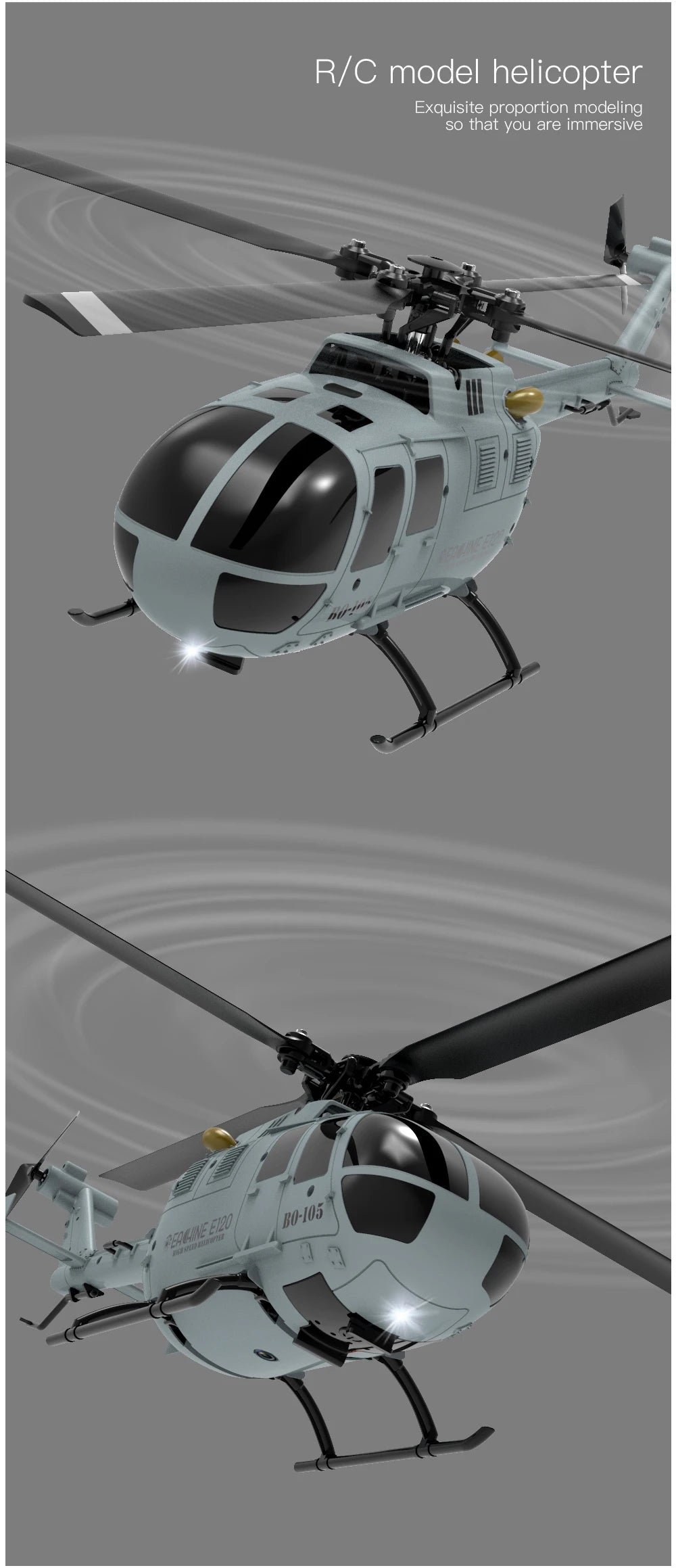 Remote Control Helicopter with Stable Hover and 4 Channels