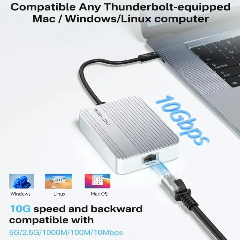 10Gbps USB-C to RJ45 Ethernet Adapter