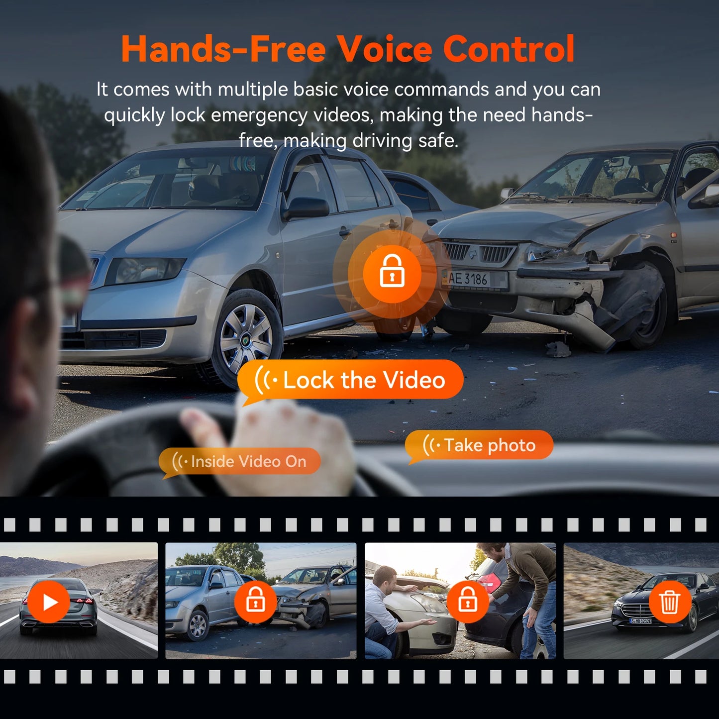 Hidden Dual Dash Camera 2.7K Night Vision HDR