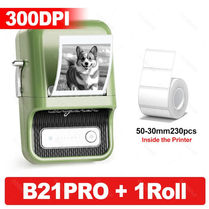 Smart Portable Label Maker 300dpi Green for Retail Use