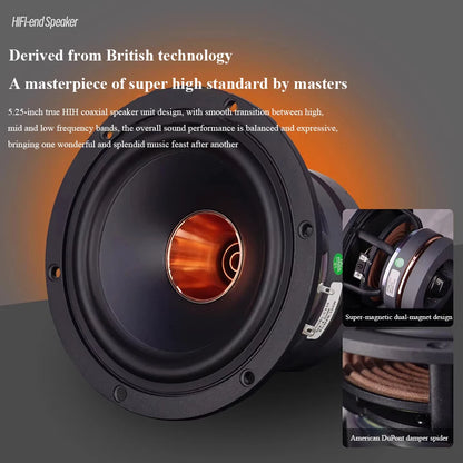 Hi-Fi 5.25" Coaxial 2-Way 120W Passive Speaker