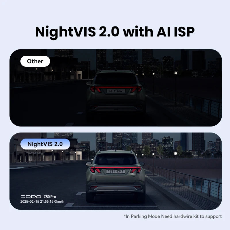 Z50 Pro Dual Dash Cam GPS Parking Monitor