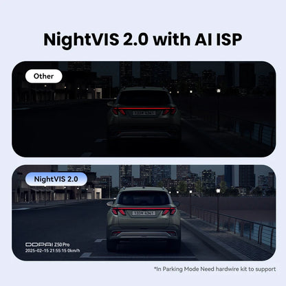 Z50 Pro Dual Dash Cam GPS Parking Monitor