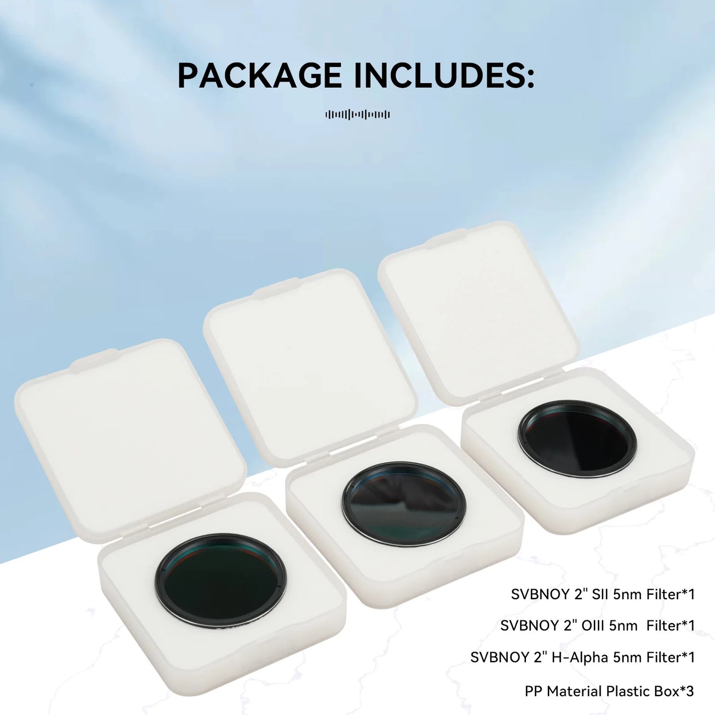 3 Piece 5nm Astronomy Filter Kit H Alpha for Astrophotography